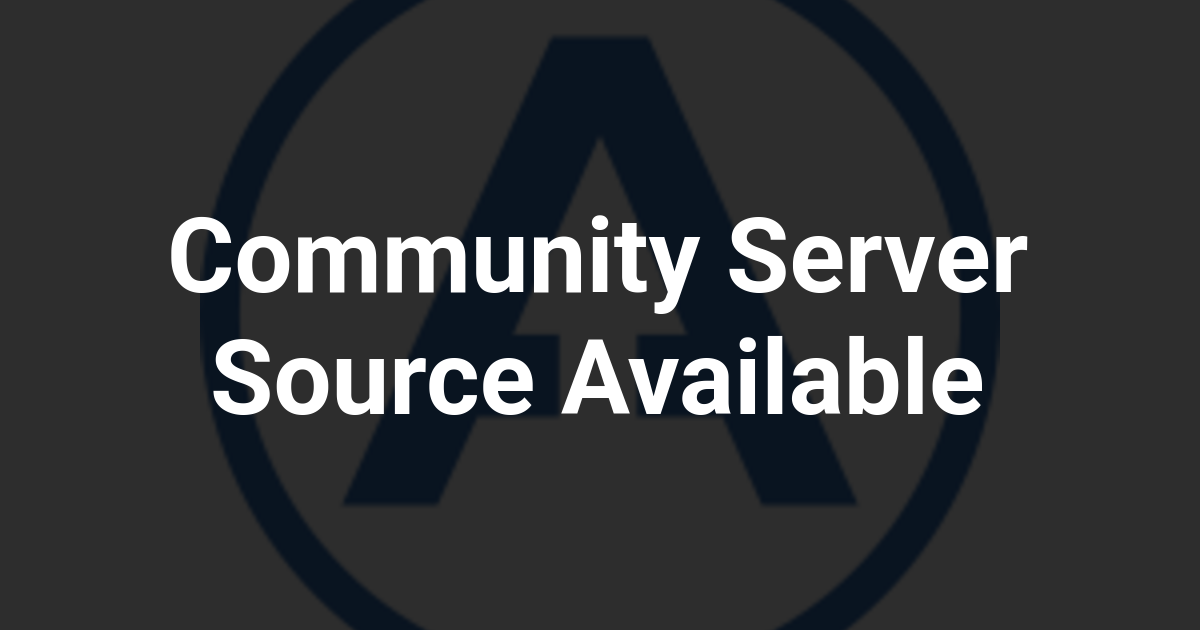 Community Server Source Available