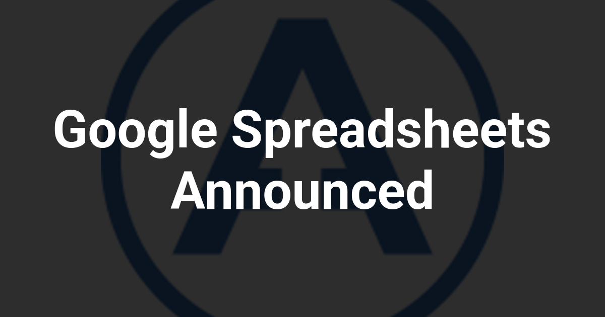 Google Spreadsheets Announced