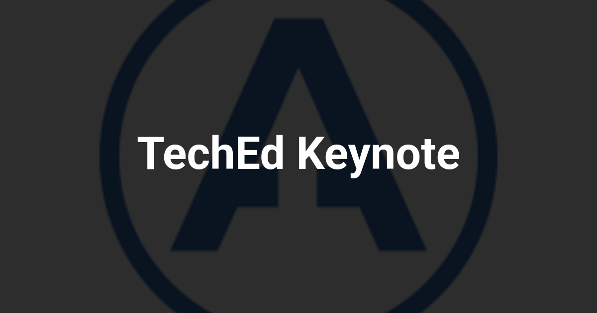 TechEd Keynote