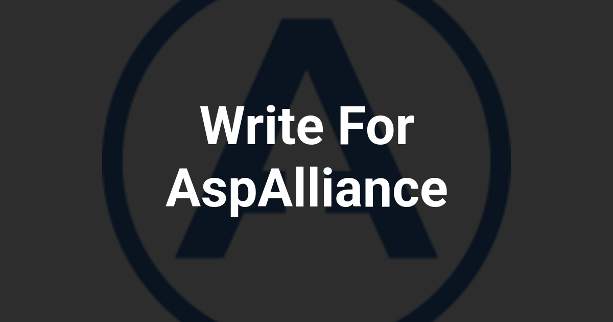 Write For AspAlliance