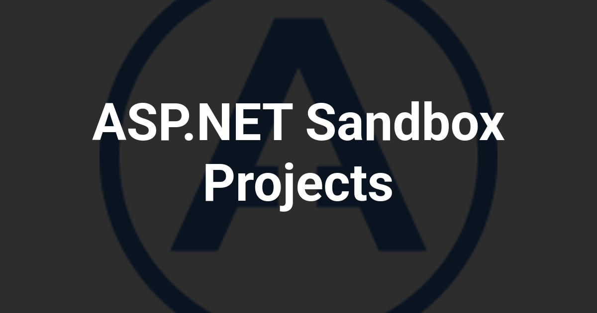 ASP.NET Sandbox Projects