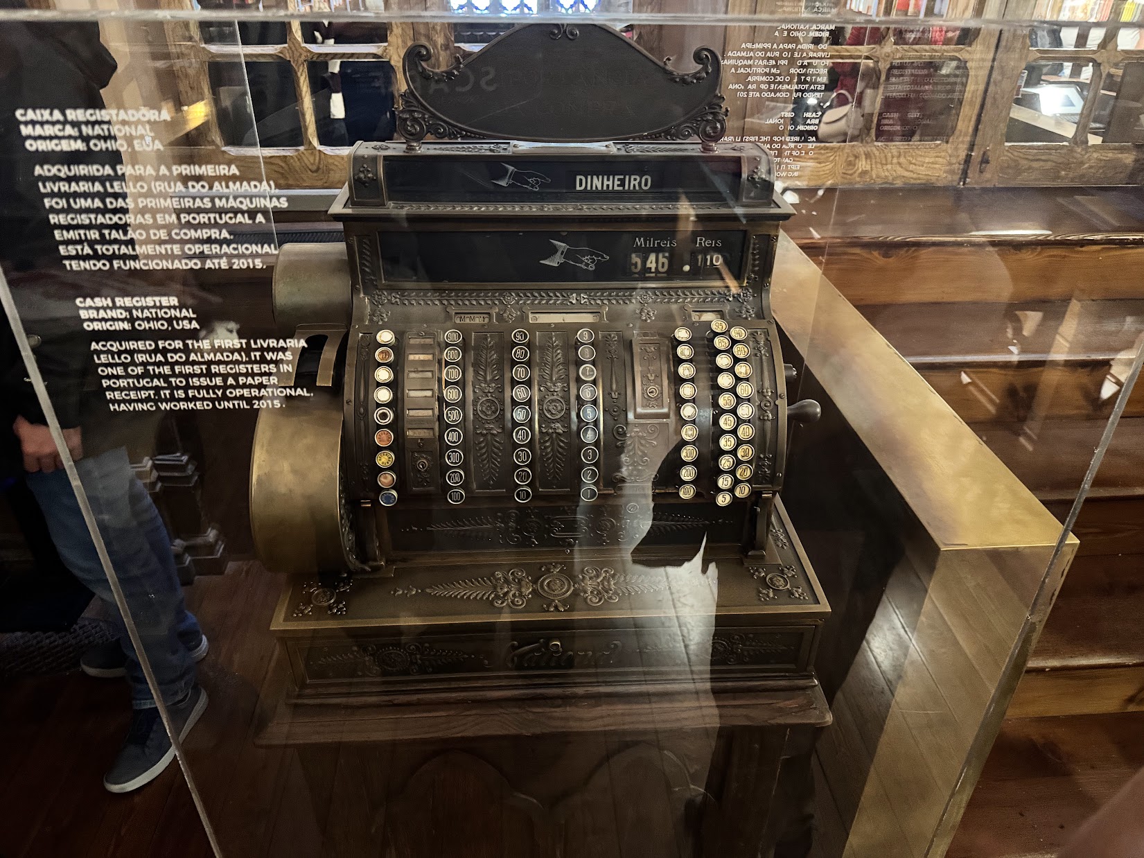 Made in Ohio - an antique cash register in the Livraria book store