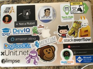 Laptop with Stickers