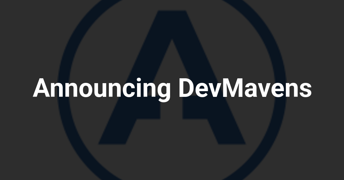 Announcing DevMavens