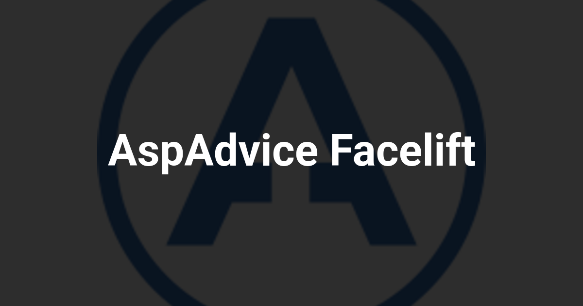AspAdvice Facelift