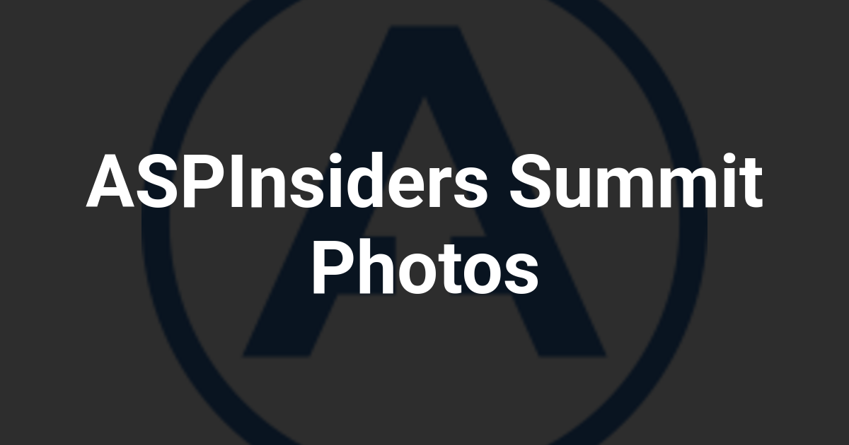 ASPInsiders Summit Photos