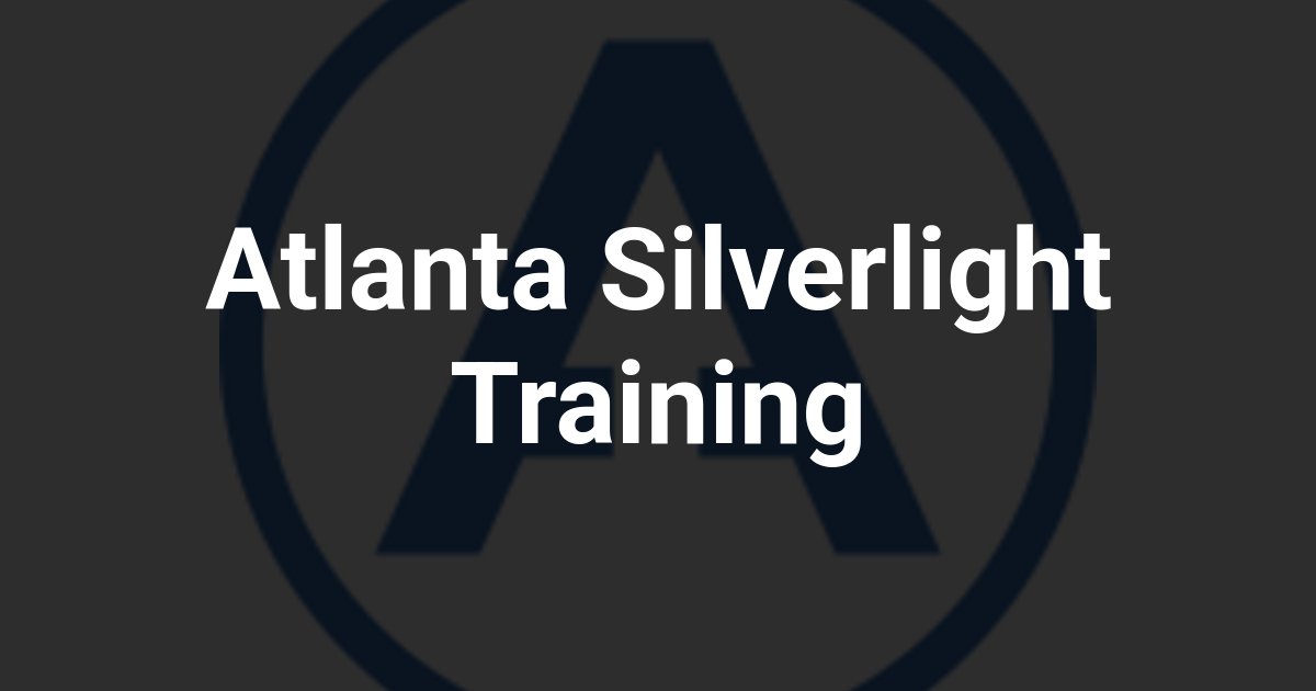 Atlanta Silverlight Training