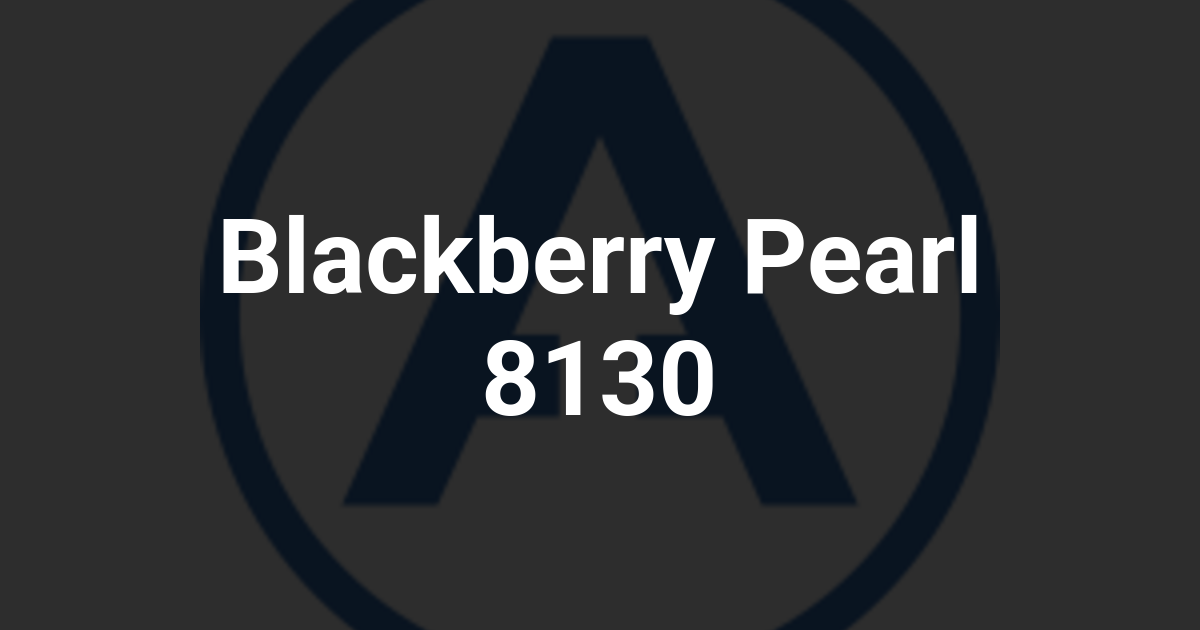 Blackberry Pearl 8130
