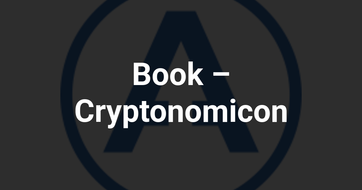 Book – Cryptonomicon