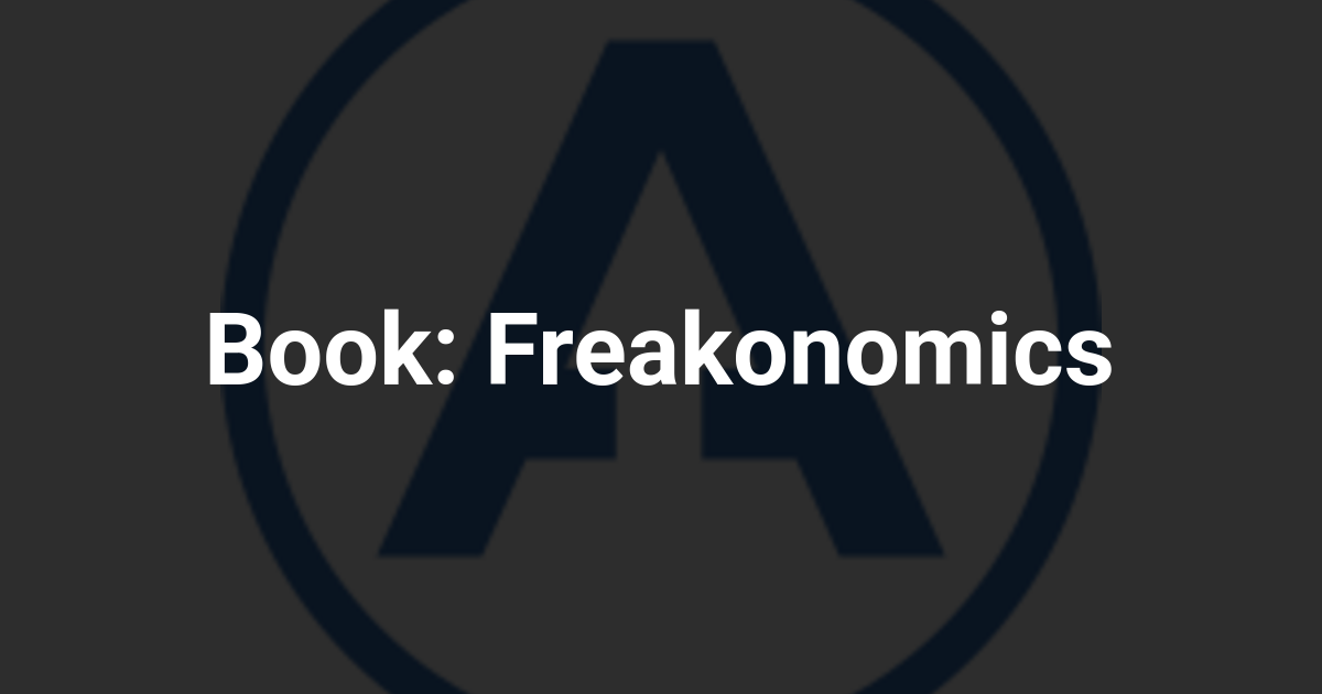 Book: Freakonomics