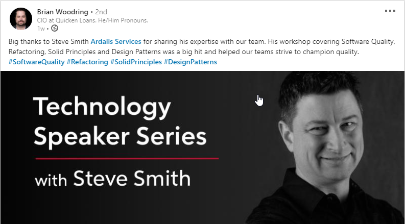 QuickenLoans via CIO Brian Woodring on LinkedIn