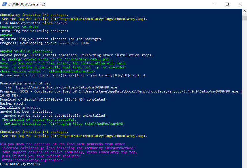 install anydvd