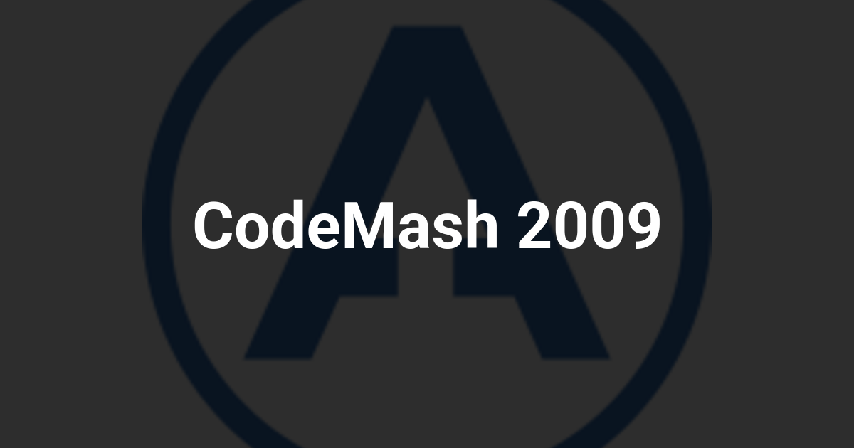 CodeMash 2009