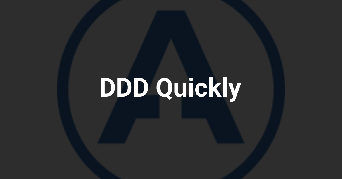 DDD Quickly