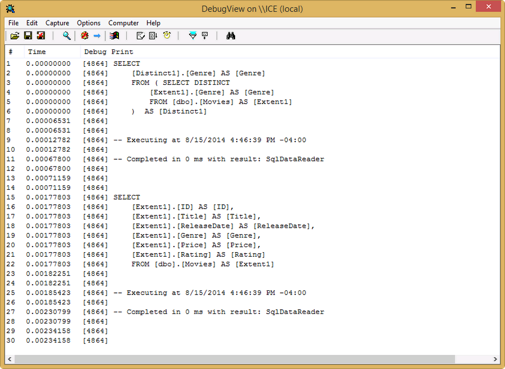 Logging in Entity Framework