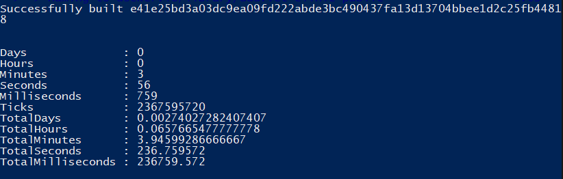 docker build time 1