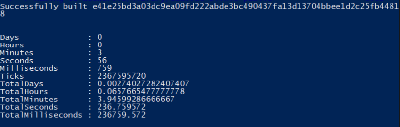 docker build time 1