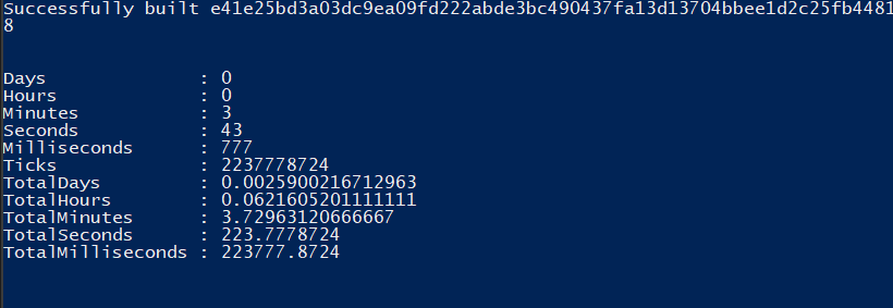 docker build time 1