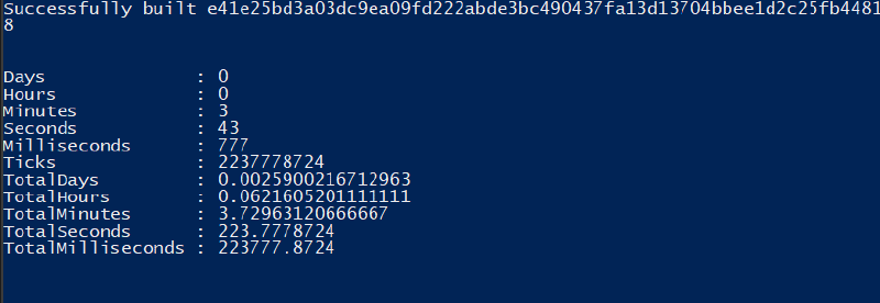 docker build time 1