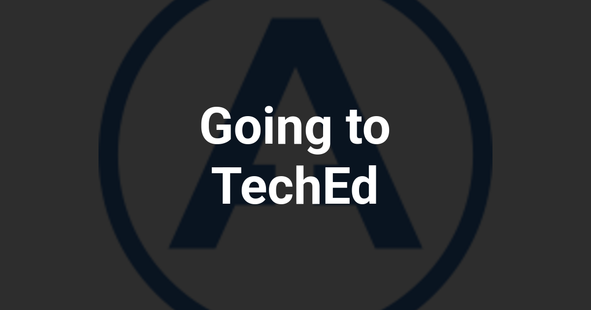 Going to TechEd