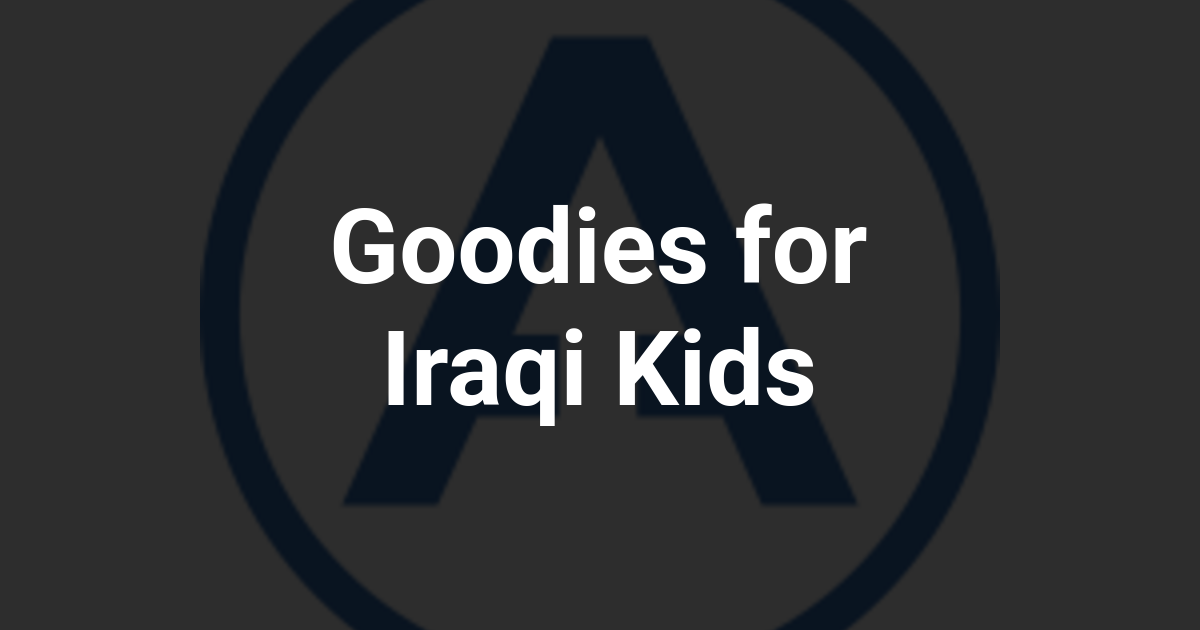 Goodies for Iraqi Kids