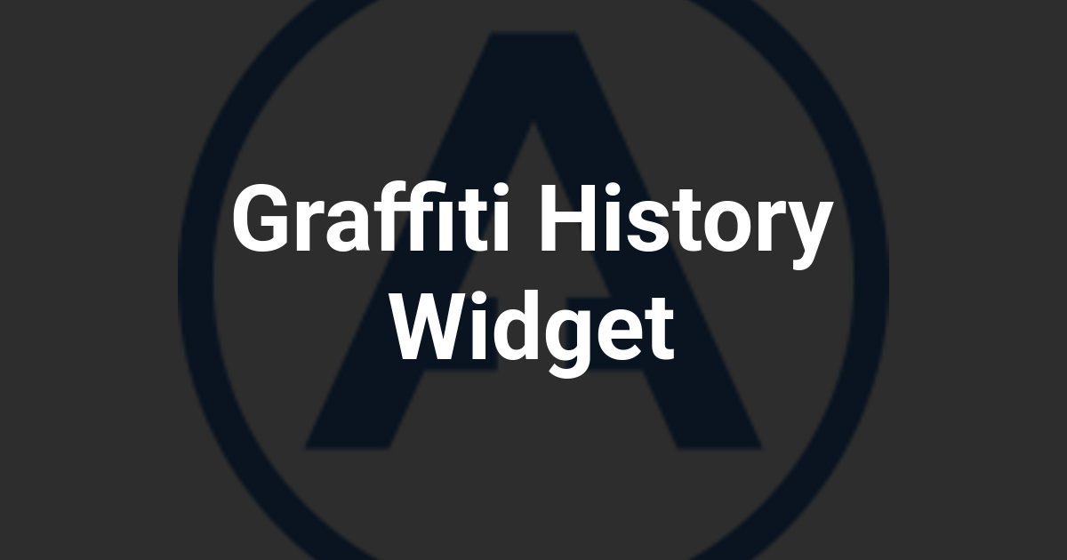 Graffiti History Widget