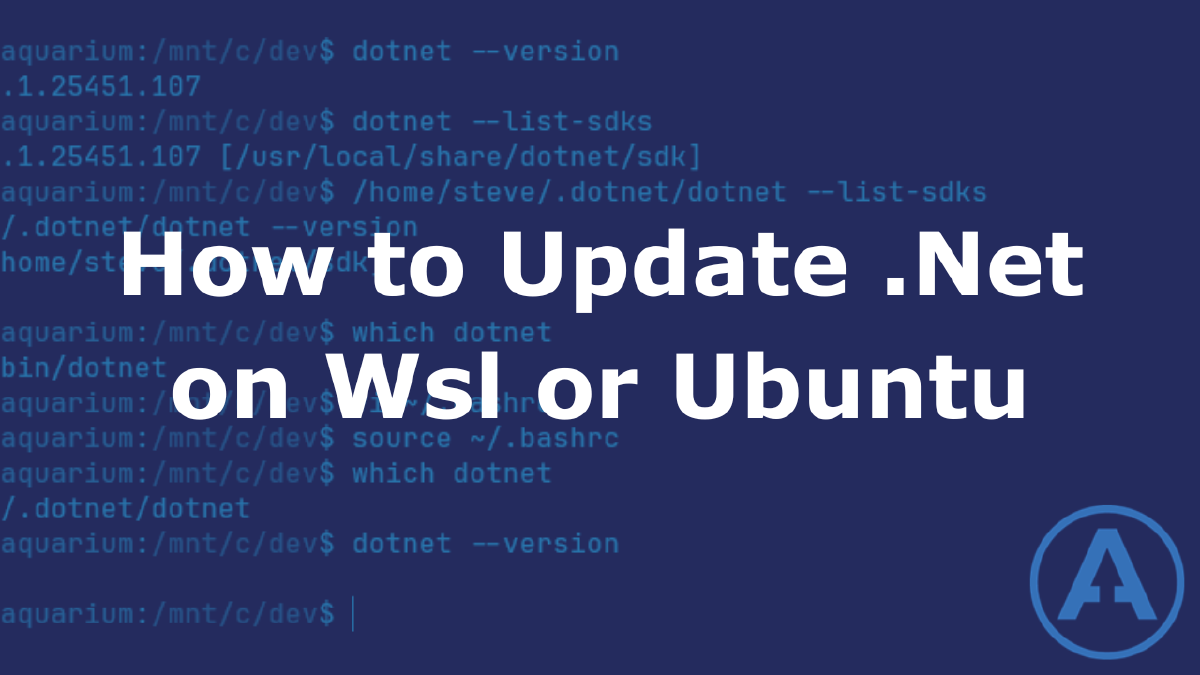 How to Update .NET on Wsl or Ubuntu