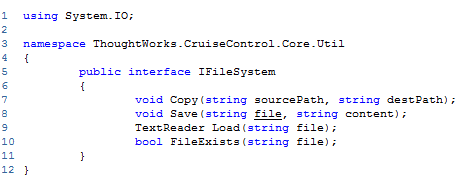 ifilesystem code listing