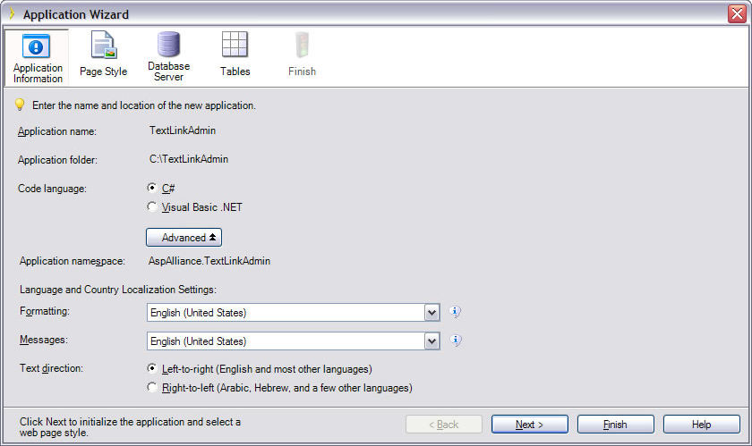 Iron Speed Application Wizard