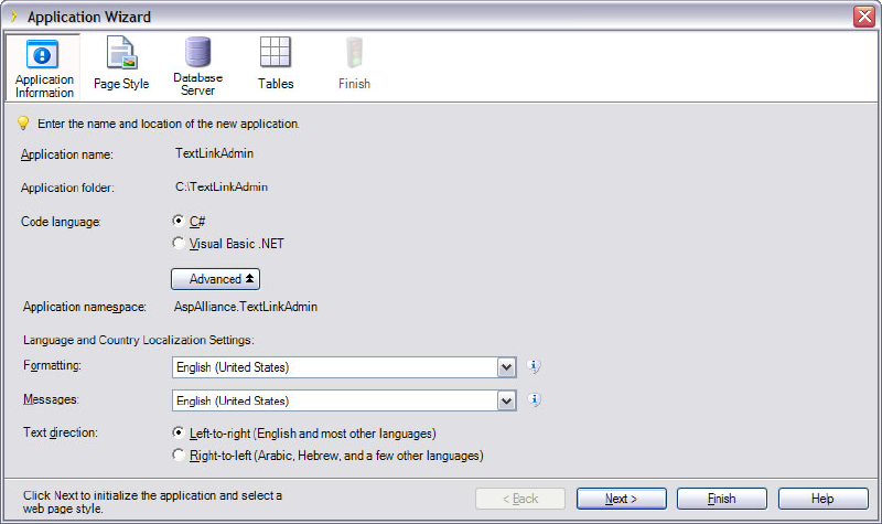 Iron Speed Application Wizard