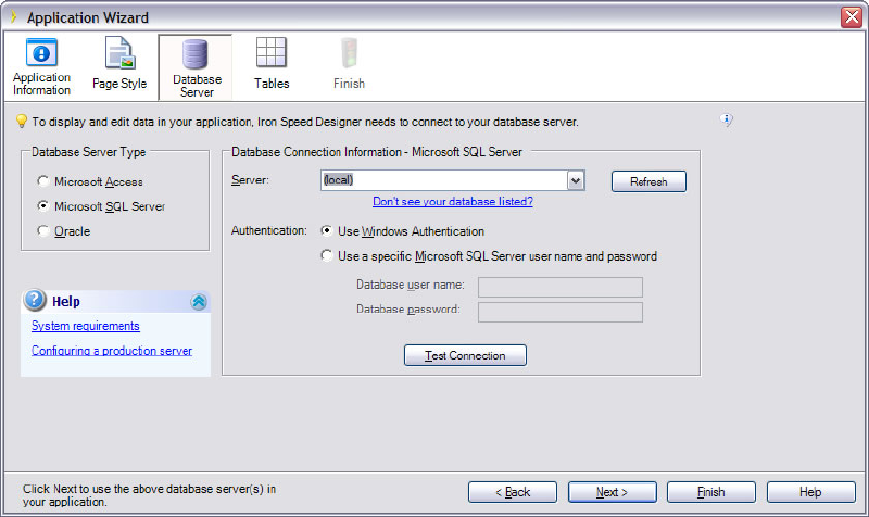Iron Speed Application Wizard