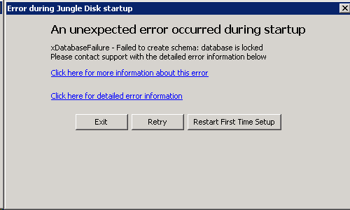 Jungle Disk is already running, dummy!