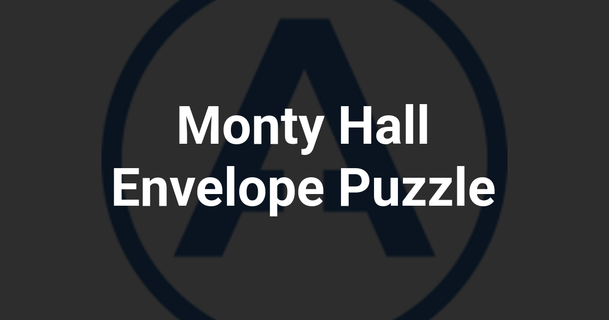 Monty Hall Envelope Puzzle