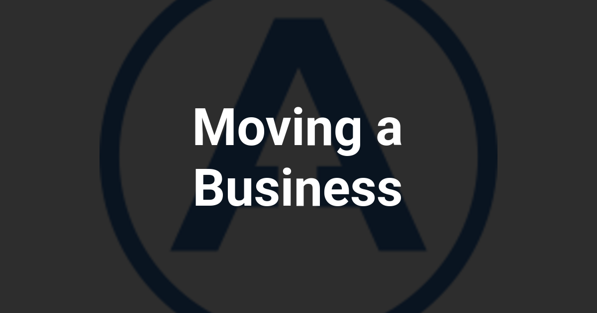 Moving a Business