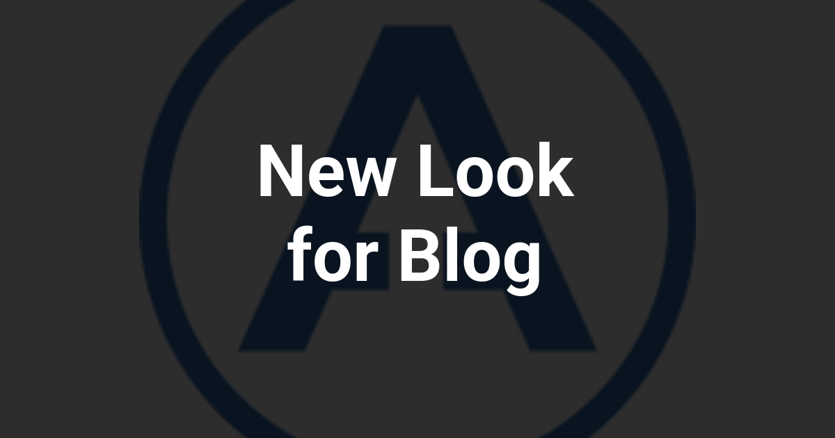 New Look for Blog