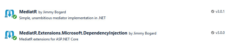 mediatr nuget packages