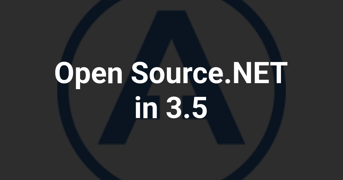 Open Source.NET in 3.5
