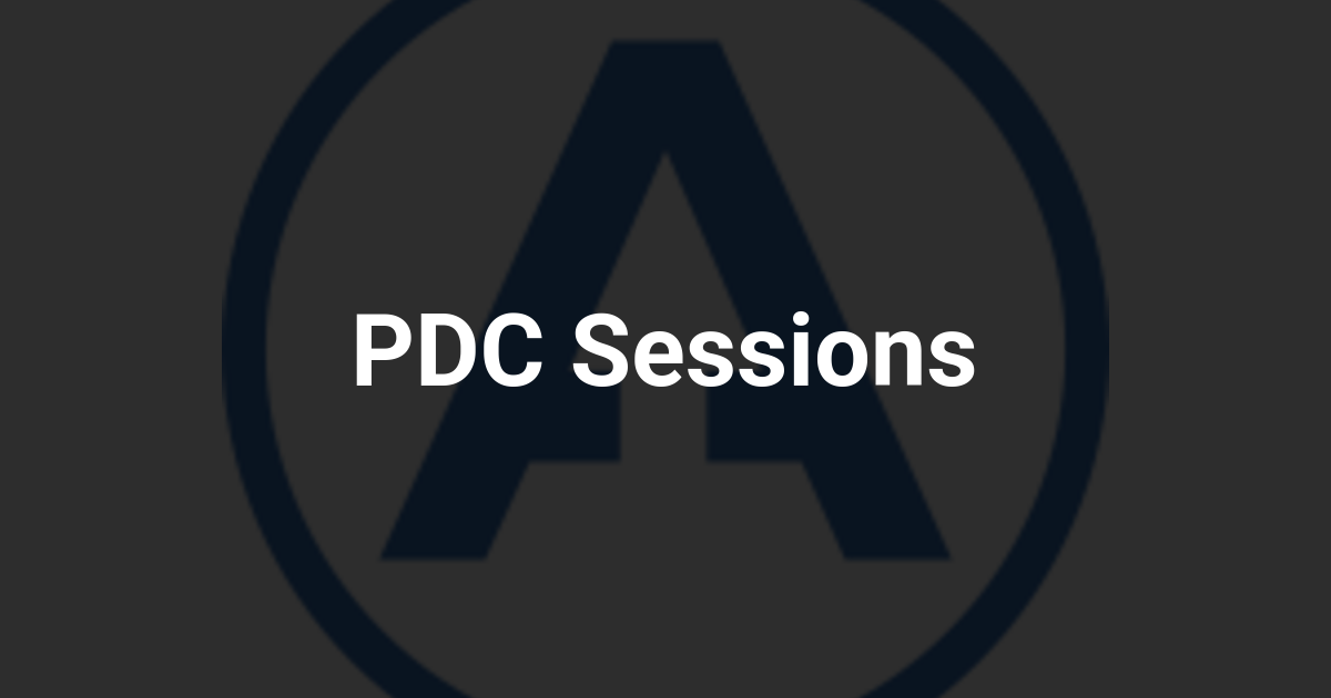 PDC Sessions