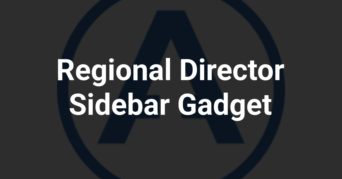 Regional Director Sidebar Gadget