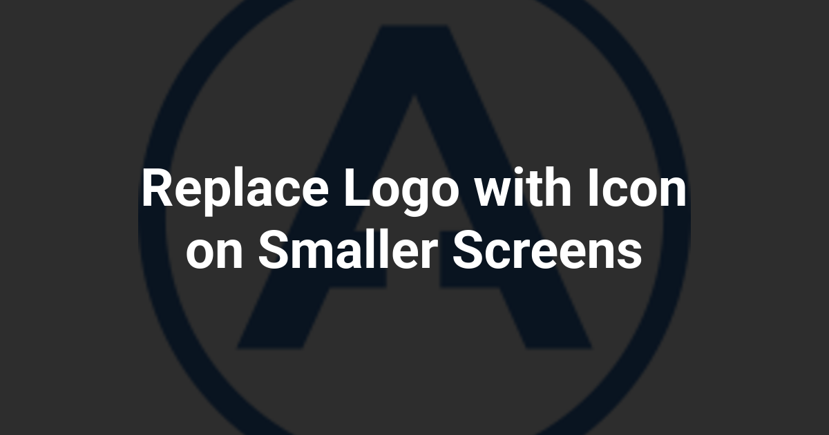 Replace Logo with Icon on Smaller Screens