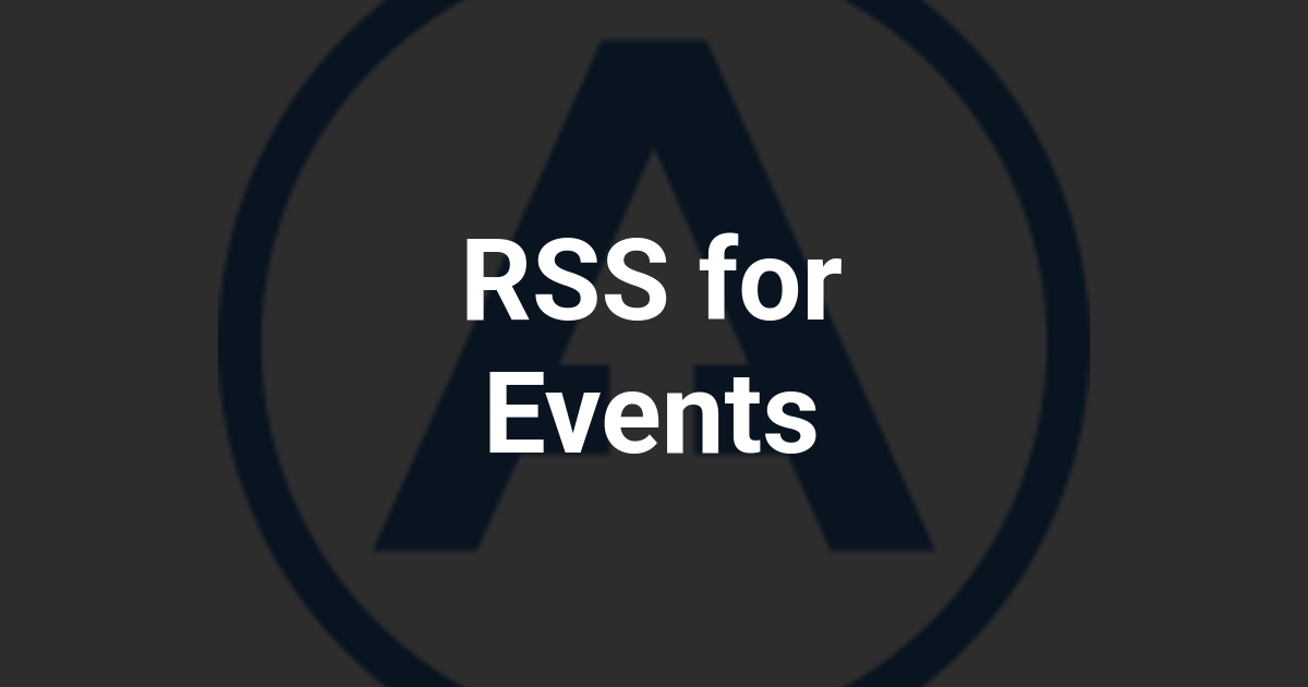 RSS for Events
