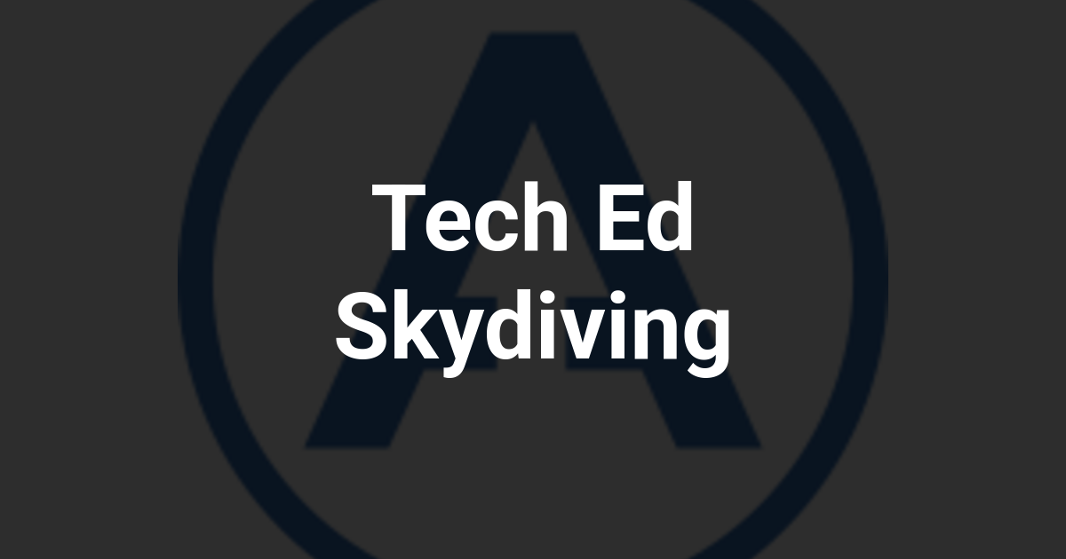 Tech Ed Skydiving
