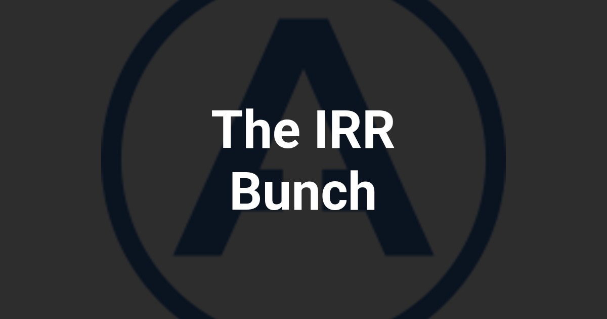 The IRR Bunch