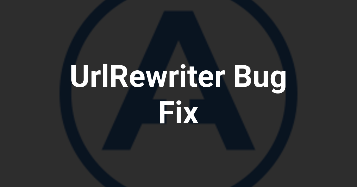UrlRewriter Bug Fix
